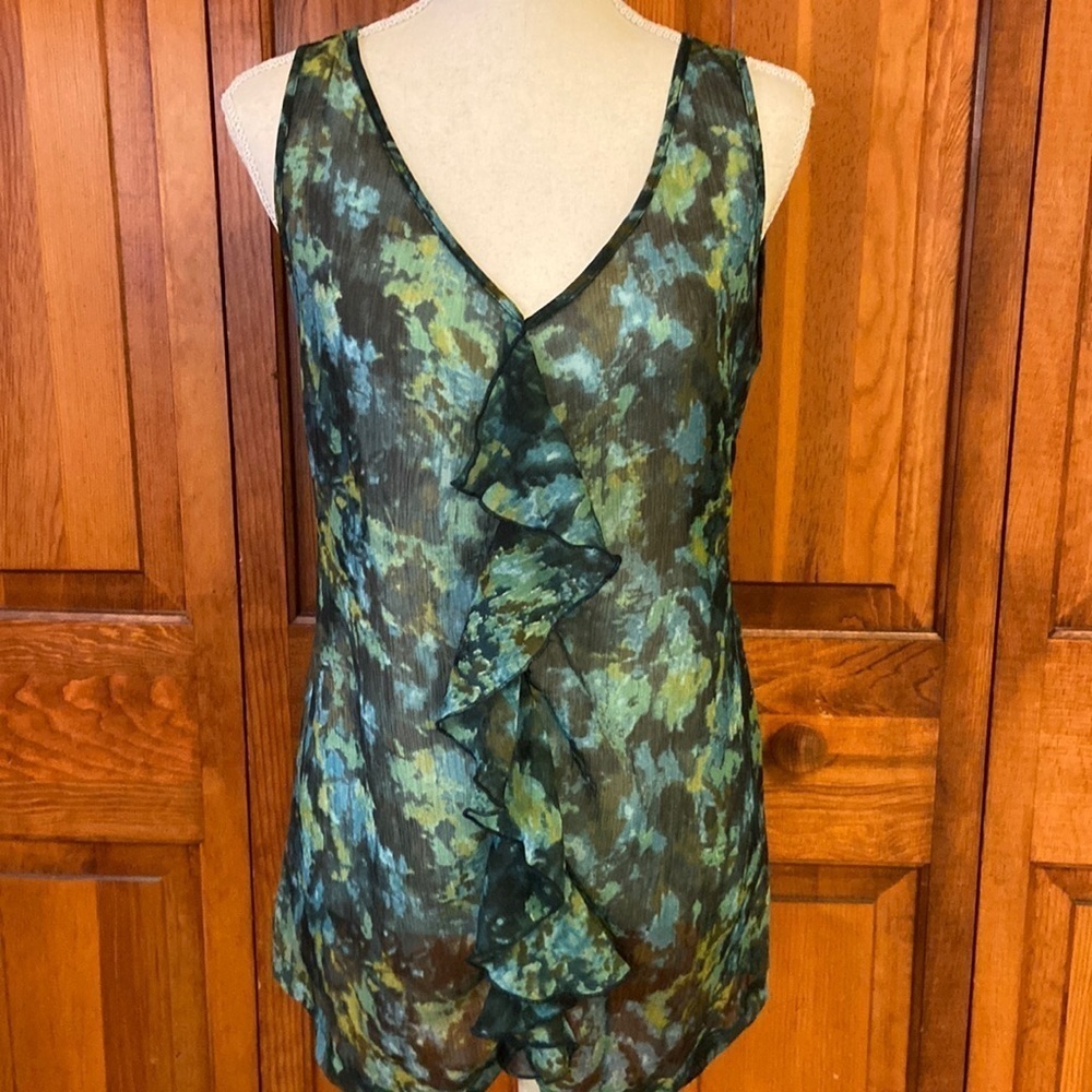 Motherhood Sleeveless Popover Ruffled Blouse Size M